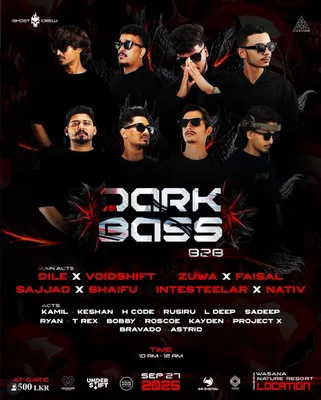 Flyer for Dark Bass B2B